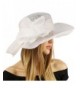 Fancy Sinamay Kentucky Derby Flip Side 5" Floppy Flower Feathers Church Hat - White - CG11VYUX2ZH