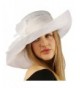 Sinamay Kentucky Floppy Feather Hat in Women's Sun Hats