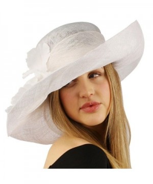 Sinamay Kentucky Floppy Feather Hat in Women's Sun Hats