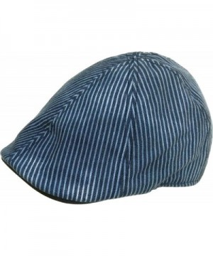Brooklyn Hat Co Union Six Panel Ivy Cap Faded Cotton Duck Bill Newsboy Hat - Blue & Blue - CS12D5ZCRD1