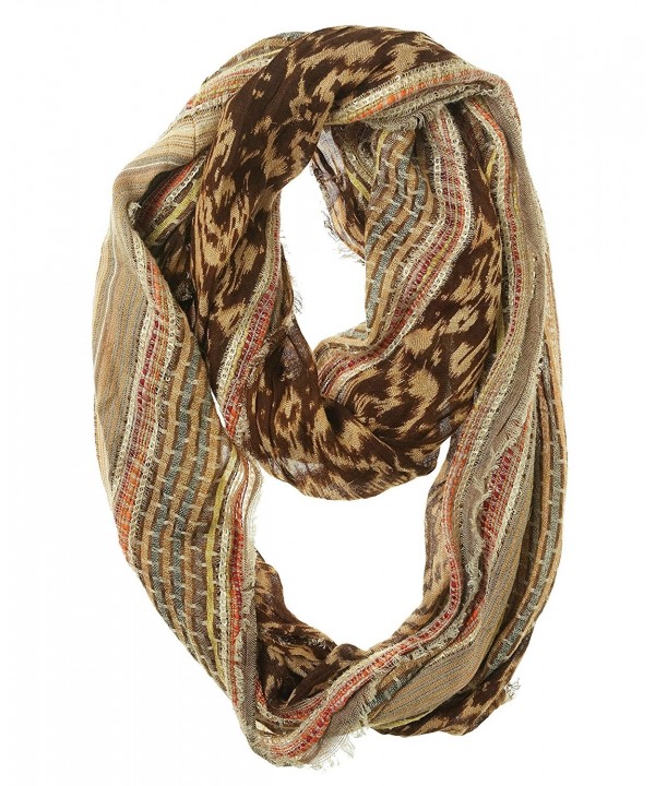 Collection Eighteen Women's Sequin Multi Pattern Infinity Scarf (OS- Rose Dust) - C711QXHDCY7