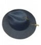 NE Norboe Men Women's Wide Brim Concave Panama Hat Luxury Zipper Wool Fedoras Cap - Blue - CO186L6WOO9