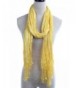 YYSTAR Fashion Breathable Tassel Trim Crinkle Cotton Scarf Wrap - Yellow - C311NQWMGL7