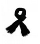 RW Chenille Long Soft Cozy Scarf - Black - CP11USK6S6T
