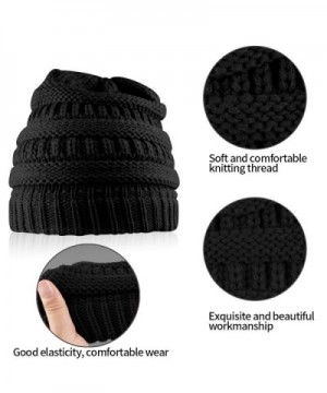 Vanzon Winter Knitted Ponytail Stretch