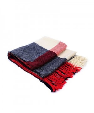 HUAN XUN Blanket Scarf Shawl Cape Poncho Knit Sweater with Tassels Multi Styles - Shawl & Plaid - Red & Black - CO11O3J6LKJ