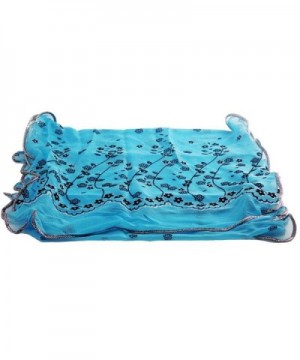 Womens Elegant Flower Shaped Blue in Fashion Scarves