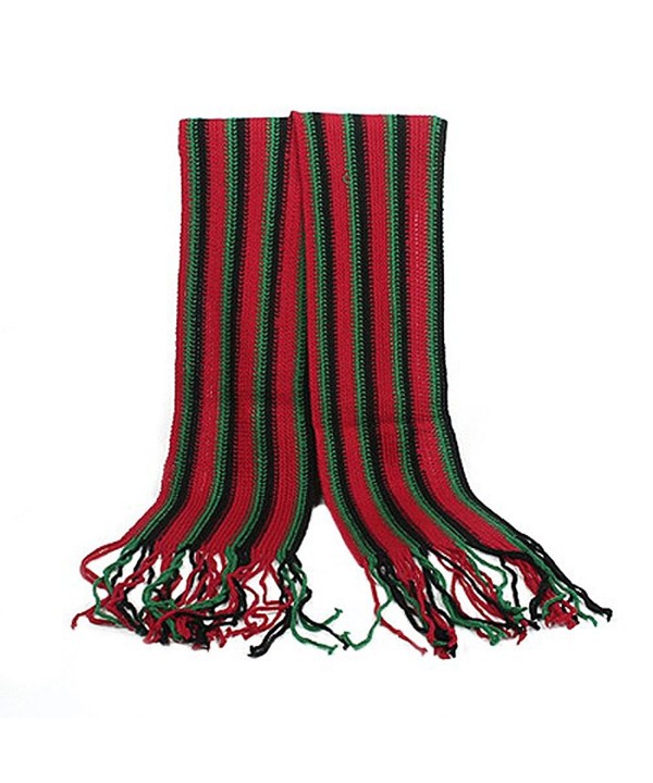 Rasta Multi Color Scarf-Red Black - CO111XOSY7Z