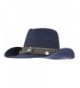 Gemvie Men Women Woven Straw Cowboy Hat National Wind Jazz Hat Cap - Blue - CA183Q3H8RA
