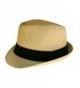 Fedora Hat Natural Color Straw