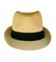 Fedora Hat Natural Color Straw in Men's Fedoras