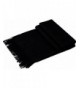 100% LAMBSWOOL PLAID SCARFS INFINITY WINTER DARK GREY CASHMERE FEEL LONG TARTAN SOLID COLOR WINTER - Black - CF189IW0ZU8