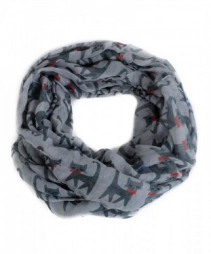 Nollia Gray Cats Infinity Viscose Scarf - CV12N1ZCZW6