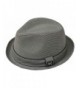 K Men's Upturn Cotton Fedora Gray - CA126M5C9BB