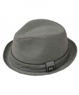 K Men's Upturn Cotton Fedora Gray - CA126M5C9BB