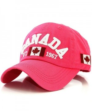 Canada with Canadian Flag Est. 1967 Baseball Cap Hat - Pink - CZ12HJWMY25