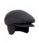 Surblue Men Fall Winter Peaked Flat Cap with Earmuffs Grey - CV187K252O2