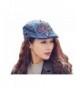 Nanxson(TM) Women's Embroidery Big Flower Flat Beret Denim Newsboy Hat Golf Driving Cap - 2 - C7182KSO9L7