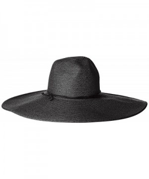 San Diego Hat Company Women's Floppy Sun Hat With Pinched Crown and Twisted Band - Black - C1126AOQ8AF