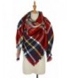 Warm women Tartan Scarf winter Blanket Shawl - Small Red Lattice - CU187ZLE9Y2