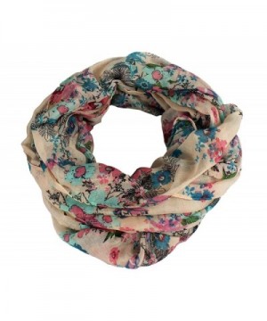 Peach Couture Blossom Infinity Scarves
