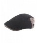 TAORE Men's Classic Herringbone Tweed Wool Blend Newsboy Ivy Hat Scally Cap Hunting Hat - Black - CF188YHXDDH