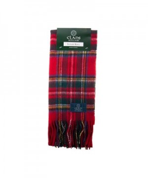 Clans Of Scotland Pure New Wool Scottish Tartan Scarf Stewart Royal (One Size) - C712581TIYV