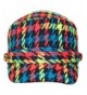 Red Houndstooth Plaid Cadet Cap