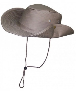 Tropic Hats 2 3/4" Wide Brim Men Safari/Outback Summer Hat w/Snap up Sides - Tan - CL11JP1959J