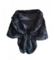 Mr.Macy Fashion Elegant Bridal Wedding Faux Fur Long Shawl Stole Wrap Shrug Scarf - Black - CP189XSW3WY