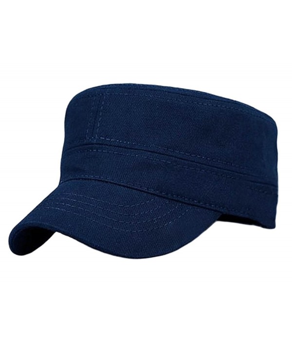 Qunson Men's Women's Flat Army Military Cadet Hats Snapback Caps - C - C112DGPWE83