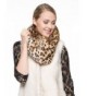 Adelaqueen Women's Fabulous Faux Fur Neck Warmer Infinity Scarf Multiple Colors - Medium Leopard - CP11SHGR39R