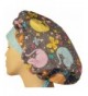 Designer Bouffant Medical Scrub Cap - Cats Meow on Grey - C012IT15K85