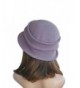 Lawliet New Stylish Womens Ladies 100% Wool Winter Warm Flower Cloche Bucket Hat A222 - Purple - CN11NIO9MLZ