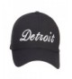 City of Detroit Embroidered Cotton Cap - Black - C3127A77HMP
