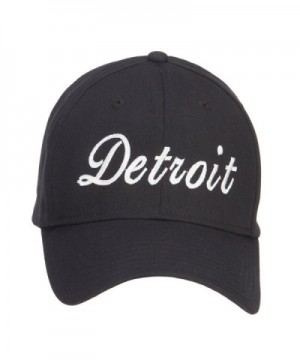 City of Detroit Embroidered Cotton Cap - Black - C3127A77HMP