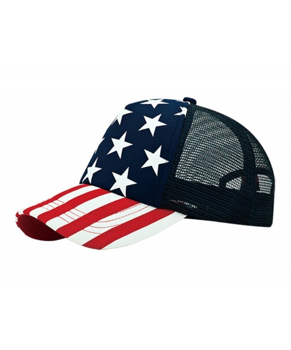 WP 5 Panel Foam Trucker USA Flag Stars and Stripes Cap - CF11VTT4SGF