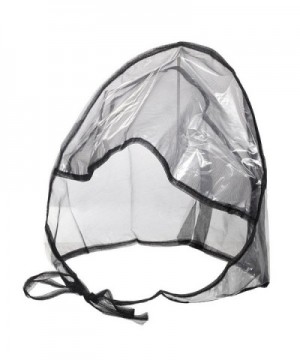 La Mart Rain Bonnet With Full Cut Visor & Netting - Available in Black or White - Black - C0119ZJA4T5