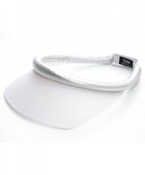 Take Two Women's Square Brim Visor w/Velcro Closure - White/Silver - CY11I34AR95