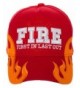 Artisan Owl First In Last Out Fire Rescue Flames Baseball Cap with Adjustable Strap - Red - CH1867R56CD