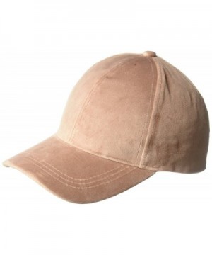 D&Y Women's Solid Velvet Baseball Cap- Mauve- One Size - CA186ESMZGH