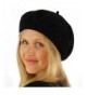 Classic Winter 100% Wool Warm French Art Basque Beret Tam Beanie Hat Cap - Black - C611P28U45D