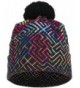 Ababalaya Unisex 3D Print Skullies & Beanies with Pompon - Labyrinth - CX12N85YBM1