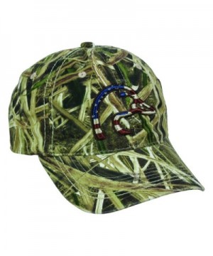 Ducks Unlimited American Flag Duck Head Flag Mossy Oak Shadow Grass Cap Hat 120- One Size Fits Most - CJ17Z6WKRE9