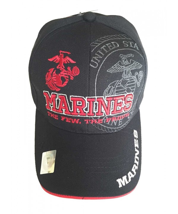 Aesthetinc U.S. Military Marines Officially Licensed Cap Hat - Black - CF11WPHBUKH