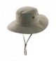 Dorfman Pacific Boonie Mesh Linning Chin Cord Hat - Khaki - CA11N3M00LN