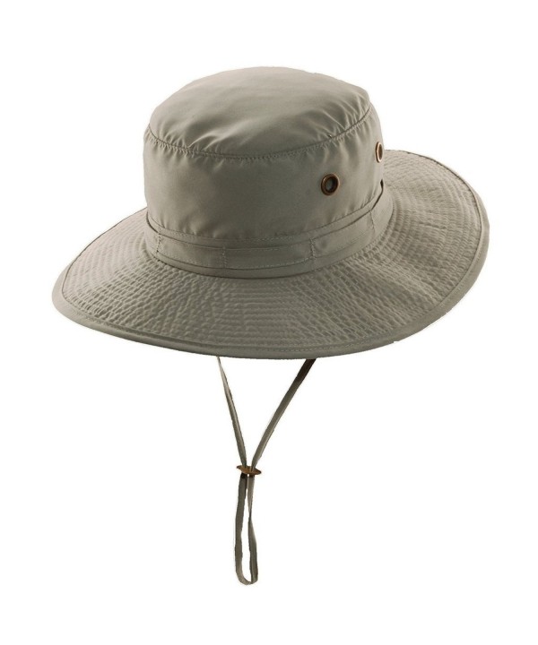 Dorfman Pacific Boonie Mesh Linning Chin Cord Hat - Khaki - CA11N3M00LN