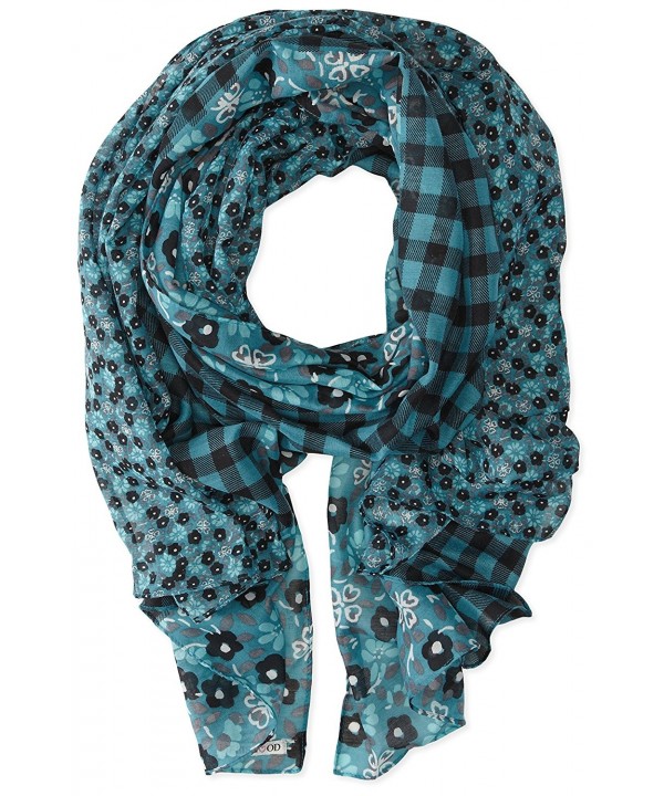 Life is good Women's Summer Floral Scarf - "		 	 Dusty Blue	 	" - CN11MYMRF9N