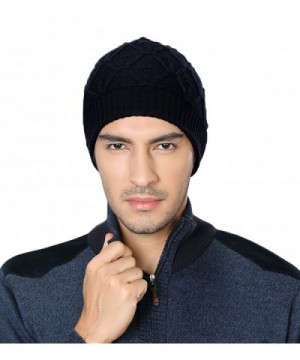 Men's Sport Knit Game Double Sides Can Wear Beanie Hat - Black_1 - CJ124OJE0B9