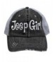 Jeep Girl Embroidered Trucker Style Cap Hat Grey Grey White - CM12NV2WQF6